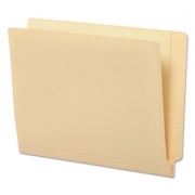 Universal Deluxe Reinforced End Tab Folders, 9" High Front, Straight Tabs, Letter Size, 0.75" Expansion, Manila, 100/Box (13300)
