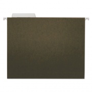 Universal Hanging File Folders, Letter Size, 1/3-Cut Tab, Standard Green, 25/Box (14113)