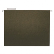Universal Hanging File Folders, Letter Size, 1/5-Cut Tab, Standard Green, 25/Box (14115)