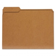 Universal Reinforced Kraft Top Tab File Folders, 1/3-Cut Tabs: Assorted, Letter Size, 0.75" Expansion, Brown, 100/Box (16133)