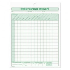 TOPS Weekly Expense Envelope, 8.5 x 11, 1/Page, 20 Forms (1242)