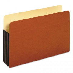 Pendaflex File Pocket w/ Tyvek, 3.5" Expansion, Legal Size, Redrope, 10/Box (64264)