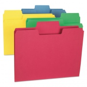 Smead SuperTab Colored File Folders, 1/3-Cut Tabs: Assorted, Letter Size, 0.75" Expansion, 11-pt Stock, Color Assortment 1, 24/Pack (11956)