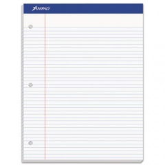 Ampad Double Sheet Pads, Narrow Rule, 100 White 8.5 x 11.75 Sheets (20346)