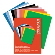 Universal Construction Paper, 76lb, 9 x 12, Assorted, 200/Pack (20900)