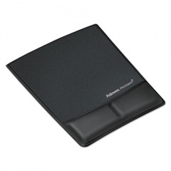 Fellowes Ergonomic Memory Foam Wrist Rest with Attached Mouse Pad, 8.25 x 9.87, Black (9180901)
