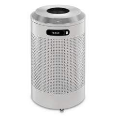 Rubbermaid Commercial SILHOUETTE WASTE RECEPTACLE, ROUND, STEEL, 26 GAL, SILVER METALLIC (DRR24TSM)