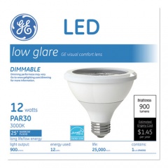 GE LED PAR30 Dimmable Warm White Flood Light Bulb, 2700K, 12 W (42133)