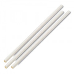 Boardwalk Unwrapped Paper Straws, 7.75" x 0.25" White, 4,800 Straws/Carton (PPRSTRWUW)