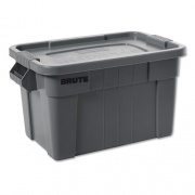Rubbermaid Commercial BRUTE Tote with Lid, 14 gal, 27.5" x 16.75" x 10.75", Gray (9S30GRAEA)