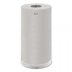 Rubbermaid Commercial European and Metallic Series Drop-In Top Receptacle, Round, 15 gal, Satin Stainless (CC16SSSGL)