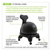 Champion Sports FitPro Ball Chair, Supports Up to 200 lb, Gray (BCHX)