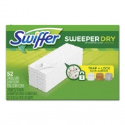 Swiffer Dry Refill Cloths, White, 10.4" x 8", 52/Box, 3 Boxes/Carton (81216)
