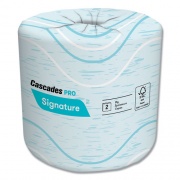 Cascades PRO Signature Bath Tissue, 2-Ply, 4 x 4, White, 400 Sheets/Roll, 48 Rolls/Carton (B625)
