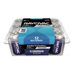 Rayovac Alkaline D Batteries, 12/Pack (81312PPK)
