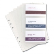 Samsill Refill Sheets for 4.25 x 7.25 Business Card Binders, For 2 x 3.5 Cards, Clear, 6 Cards/Sheet, 10 Sheets/Pack (81079)