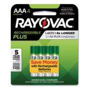 Rayovac Recharge Plus Nimh Batteries, Aaa, 4/pack (PL7244GEND)