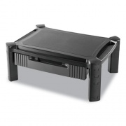 Innovera Large Monitor Stand with Cable Management and Drawer, 18.38" x 13.63" x 5", Black (55050)