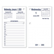 AbilityOne 7510016649513 SKILCRAFT DAYMAX Type II Calendar Pad, 6 x 3.5, White/Blue Sheets, 12-Month (Jan to Dec): 2022