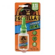 Gorilla Super Glue Gel, 0.53 oz, Dries Clear, 4/Carton (7807301CT)