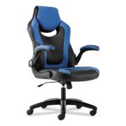 Sadie 9-THIRTEEN HIGH-BACK RACING STYLE CHAIR WITH FLIP-UP ARMS, SUPPORTS UP TO 225 LBS., BLACK SEAT/BLUE BACK, BLACK BASE (VST913)
