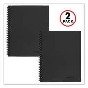 Cambridge WIREBOUND BUSINESS NOTEBOOK PLUS PACK, WIDE/LEGAL RULE, BLACK, 11 X 8.88, 80 SHEETS, 2/PACK (06343)