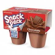 Snack Pack Pudding Cups, Chocolate, 3.5 oz Cup, 48/Carton (HUN55418)