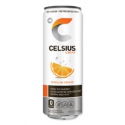 Celsius Live Fit Fitness Drink, Sparkling Orange,12 oz Can, 12/Carton (CLL00055)