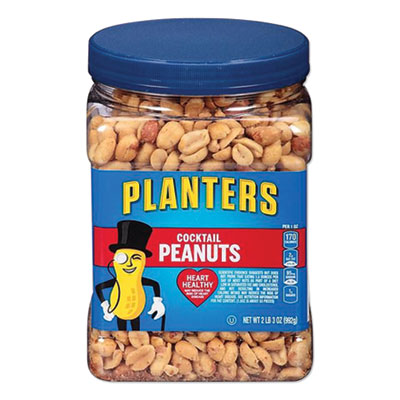 Planters COCKTAIL PEANUTS, SALTED, 35 OZ CANISTER (697788)