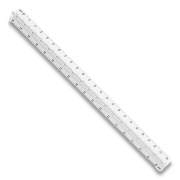 Staedtler TRIANGULAR SCALE PLASTIC ARCHITECTS RULER, 12", WHITE (274746)