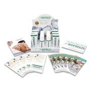 BIOFREEZE PROFESSIONAL RETAIL STARTER KIT DISPLAY WITH TOPICAL ANALGESIVE PAIN RELIEVER ROLL-ONS, GELS, SPRAYS, 12/SET (896500)