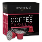 Bestpresso Nespresso Verona Italian Espresso Pods, Intensity: 10, 20/Box (BST10406)