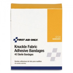 First Aid Only FABRIC BANDAGES, FOUR-WING KNUCKLE, 2.5" X 3.25", 40/BOX (813133)