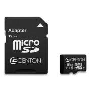 Centon MICROSDHC MEMORY CARD WITH SD ADAPTER, UHS-I U1 CLASS 10, 16 GB (1587077)