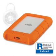 LaCie Rugged Secure External Hard Drive, 2 TB, Thunderbolt 3/USB-C/USB 3.0, Orange/Silver (STFR2000403)