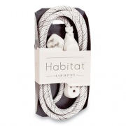 360 Electrical Habitat Accent Collection Braided AC Extension Cord, 8 ft, 13 A, French Gray (360420)