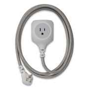 360 Electrical HABITAT PREMIUM EXTENSION CORD + USB, 6 FT BRAIDED CORD, 13 A, TUNGSTEN (2661496)