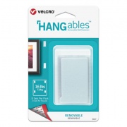 Velcro HANGables Removable Wall Fasteners, 1.75" x 3", White, 8/Pack (95187)