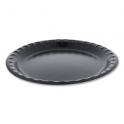 Pactiv Evergreen Laminated Foam Dinnerware, Plate, 10.25" dia, Black, 540/Carton (0TKB0010000Y)