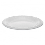 Pactiv Evergreen Laminated Foam Dinnerware, Plate, 6" dia, White, 1,000/Carton (0TK100060000)