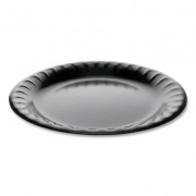 Pactiv Evergreen Laminated Foam Dinnerware, Plate, 9" dia, Black, 500/Carton (YTKB00090000)