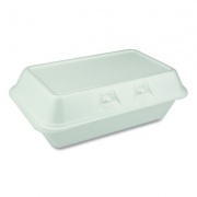 Pactiv Evergreen SmartLock Foam Hinged Containers, Medium, 8.75 x 5.5 x 3, White, 220/Carton (YHLW01880000)