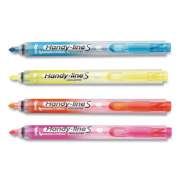 Pentel HANDY-LINE S RETRACTABLE AND REFILLABLE HIGHLIGHTERS, ULTRA-SLIM BARREL, CHISEL TIP, ASSORTED COLORS, 4/PACK (698067)