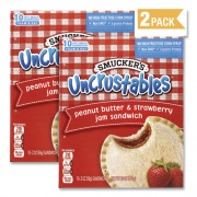 Smucker's UNCRUSTABLES Soft Bread Sandwiches, Strawberry Jam, 2 oz, 10 Sandwiches/Pack, 2 Packs/Box, Delivered in 1-4 Business Days (90300133)