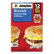 Jimmy Dean Biscuit Breakfast Sandwich, Sausage, Egg and Cheese, 54 oz, 12/Box, Delivered in 1-4 Business Days (90300035)
