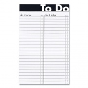 Ampad TO DO NOTEPADS, WIDE/LEGAL RULE, RANDOMLY ASSORTED HEADER BAND COLORS, 50 WHITE SHEETS (368796)