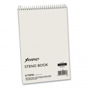 Ampad STENO BOOKS, PITMAN RULE, WHITE COVER, 6 X 9, 60 GREEN TINT SHEETS (532820)