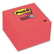 Post-it Notes Super Sticky NOTES, 3 X 3, SAFFRON RED, 90 SHEETS/PAD, 8 PADS/PACK (258342)