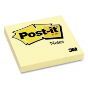 Post-it Notes Original Pads in Canary Yellow, 3" x 3", 100 Sheets/Pad (654YWEA)
