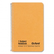 Oxford ONE-SUBJECT NOTEBOOK, NARROW RULE, KRAFT COVER, 5 X 8, 80 GREEN TINT SHEETS (801068)